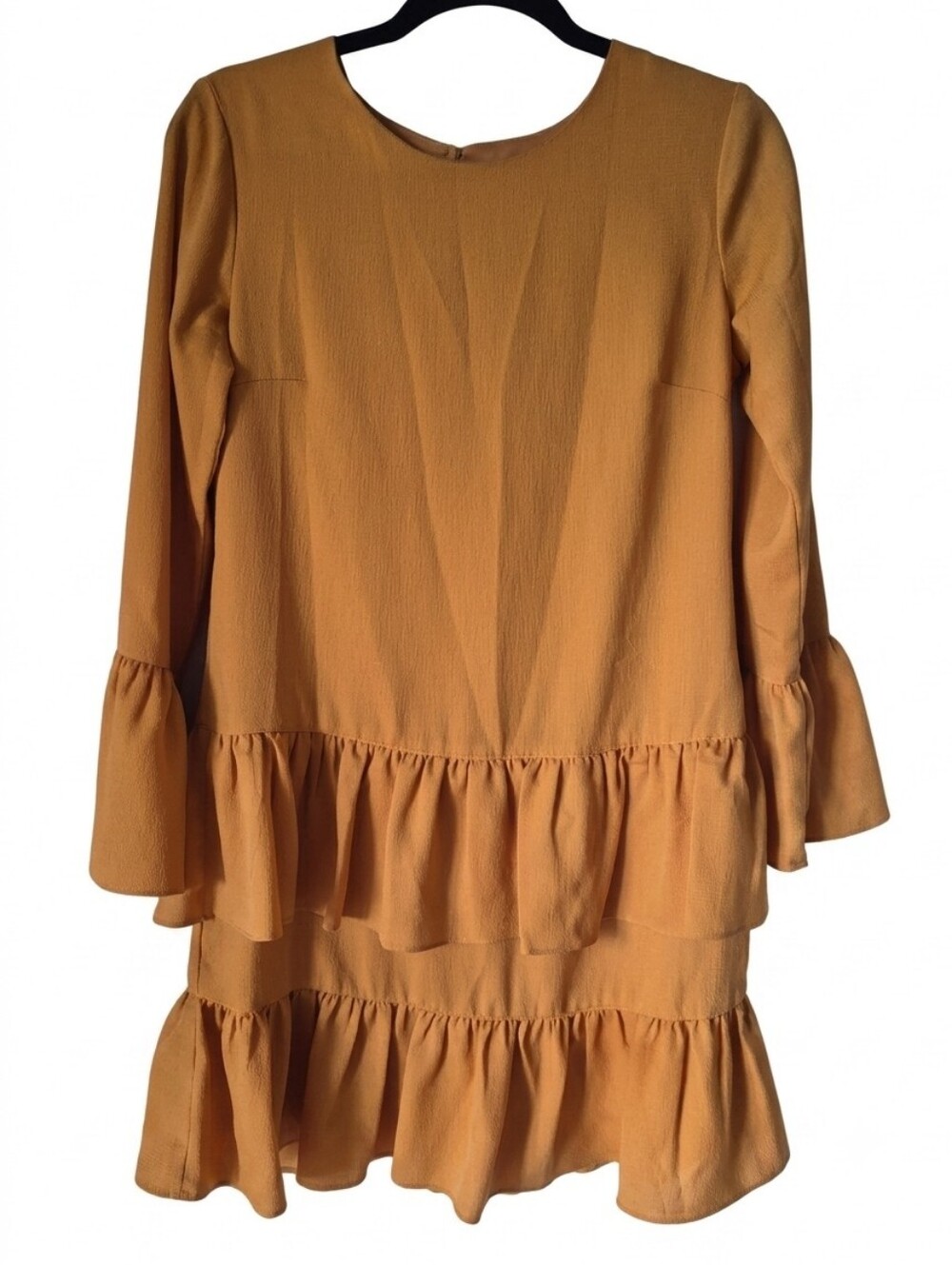 Chelsea28 Mustard Ruffle Tiered Mini Dress - Women's Size Small